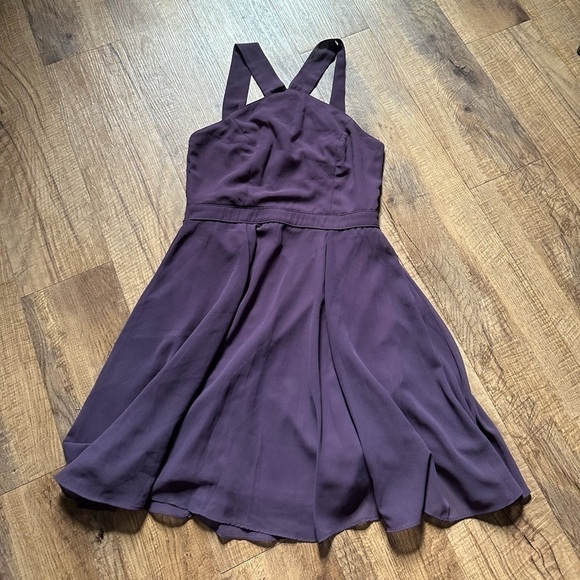 LULU’S Forevermore Dusty Purple Skater Dress - Picture 2 of 3
